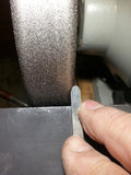 Radius Edge CBN Wheel showing sharpening on other side.