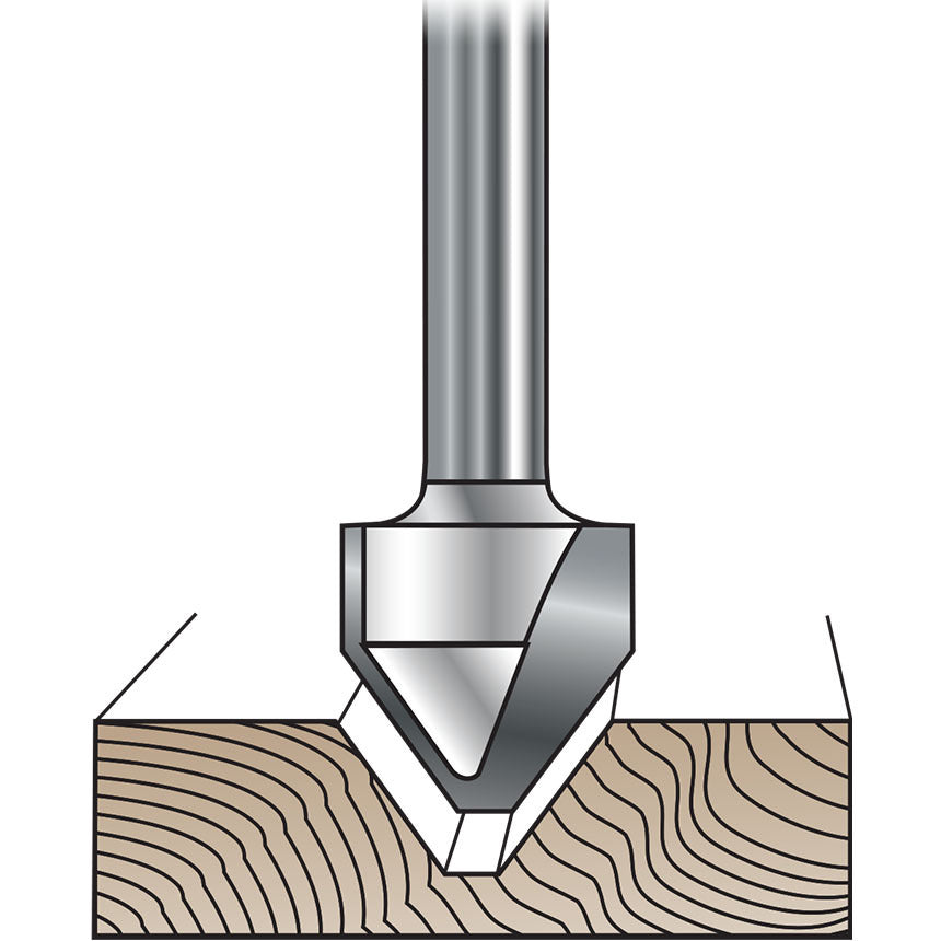 Sign Making Lettering V-Groove Bits - Router Bits - Stockroom Supply Tools