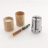 Versalock Small project jaw with finished pen and finished tea light holders