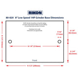 base dimensions 80-820 grinder rikon