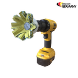 cup mop sanding mop on battery operated drill