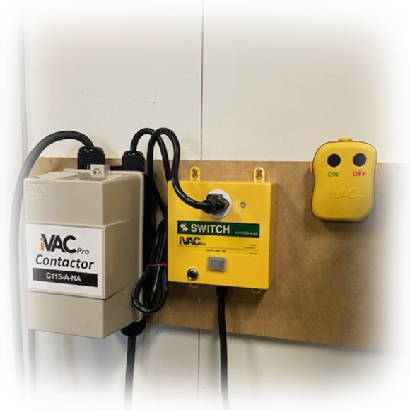 IVAC Switch and contactor wired for Camvac Dust Collector