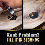 Filling in a knot in a piece of wood