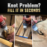 Glue filling knots and gaps