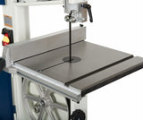 Table showing blade of bandsaw